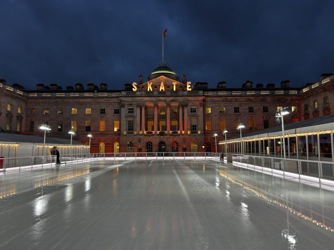 Charitable Ice Skating At Somerset House In London