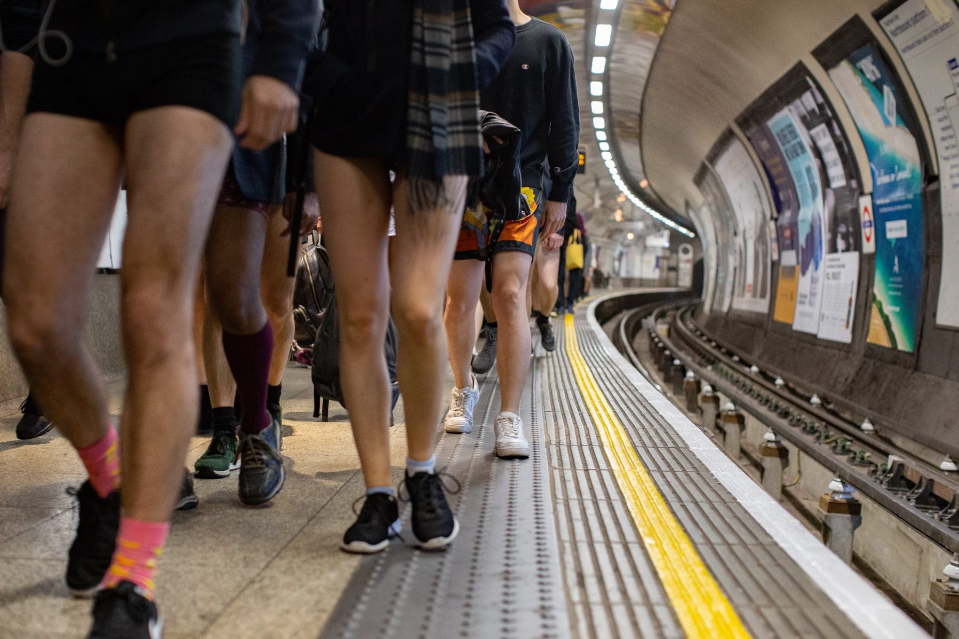 Londoners Bare Nearly All For Eleventh No Trousers Tube Ride South