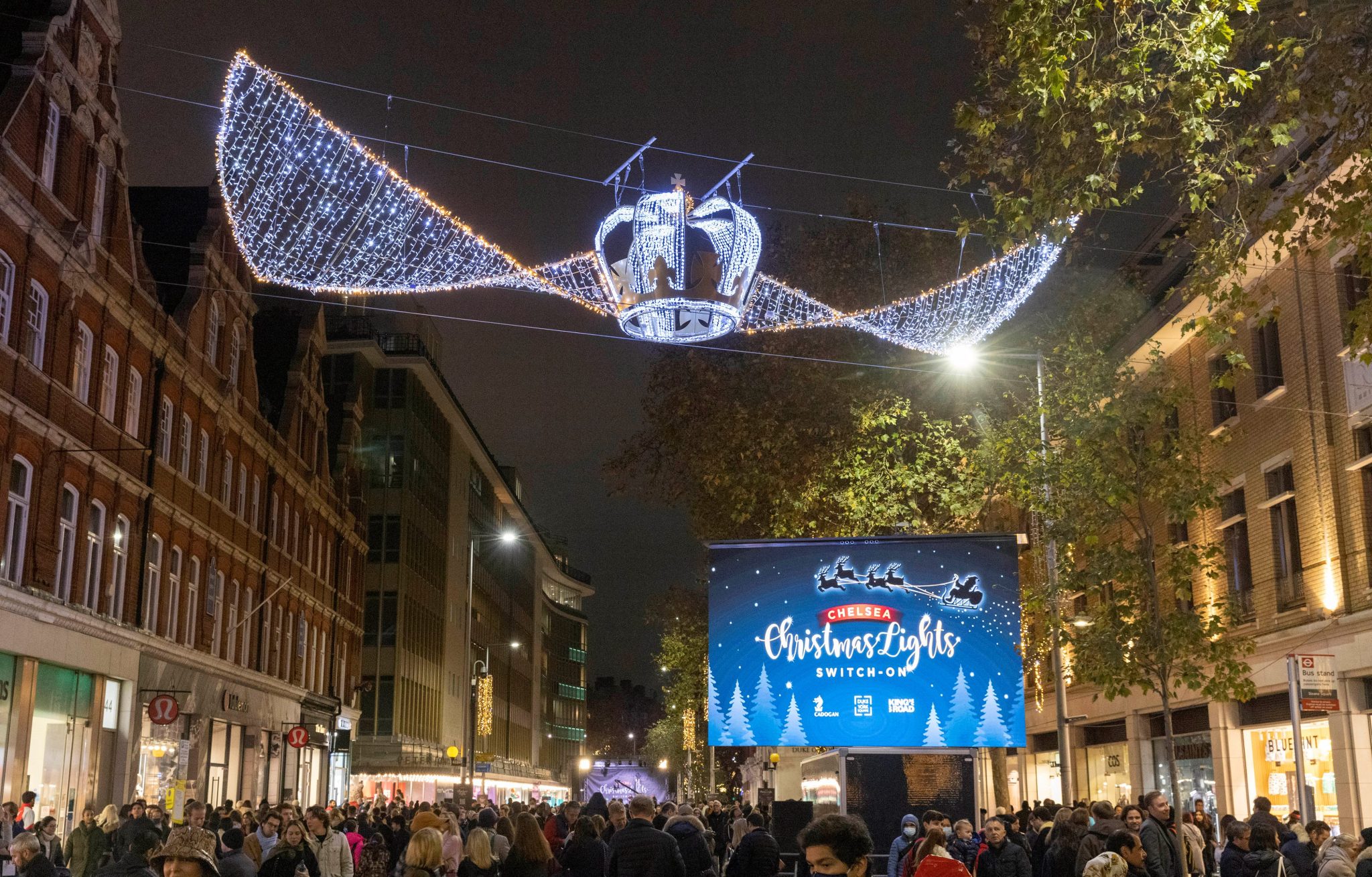 Christmas lights bring festive cheer to Chelsea's streets