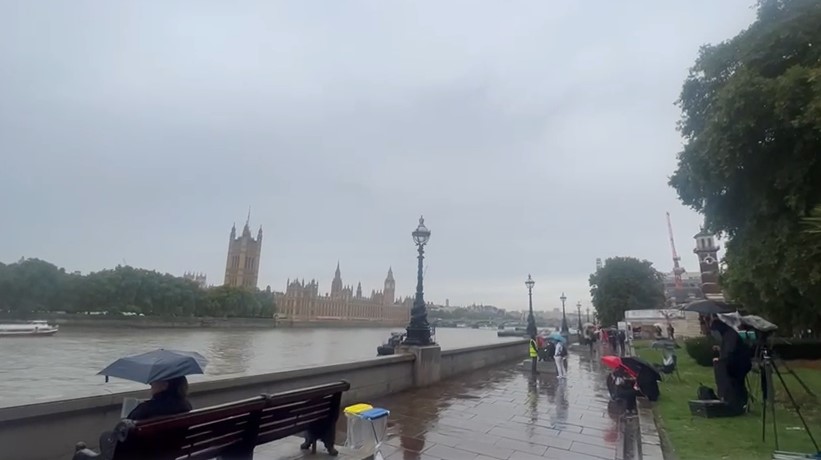 Mourners in Westminster