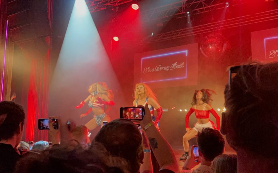 Trinity and Jan performing Telephone at the Clapham Grand