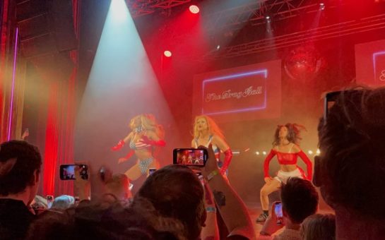 Trinity and Jan performing Telephone at the Clapham Grand