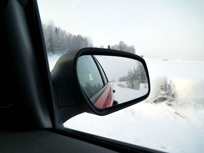 a car wing mirror