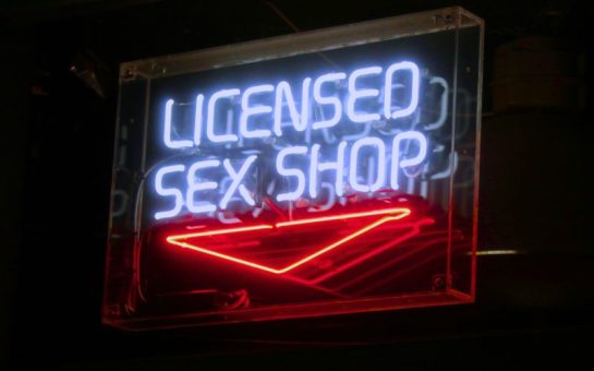 Licensed sex shop neon light