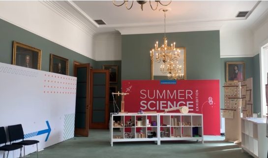 A wide shot of the entrance to the Royal Society's Summer Science Exhibition
