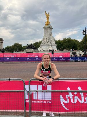 Katie Snowden enjoying the venue after winning time