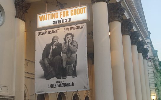 Waiting for Gadot poster outside theatre