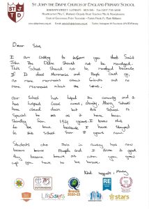 Year six letters contributed to the response to the council’s initial consultation
Credit: SJTD Primary school 