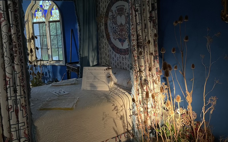 Flower display in Horace Walpole's bedroom