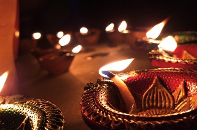 Oil lamps called Diya, used for celebration of Diwali