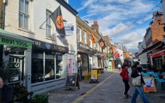 Halloween decorations have gone up around Twickenham