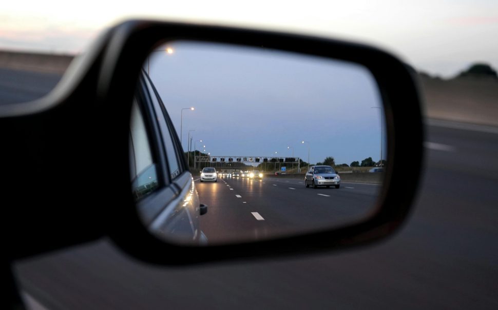 A car glass mirror