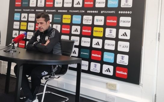 Marco Silva at a Press Conference at Fulham's training ground