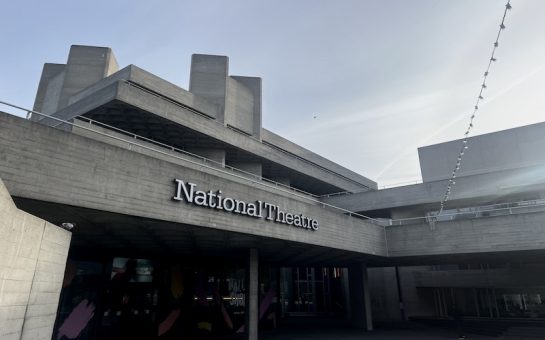 Outside the National Theatre at the Southbank