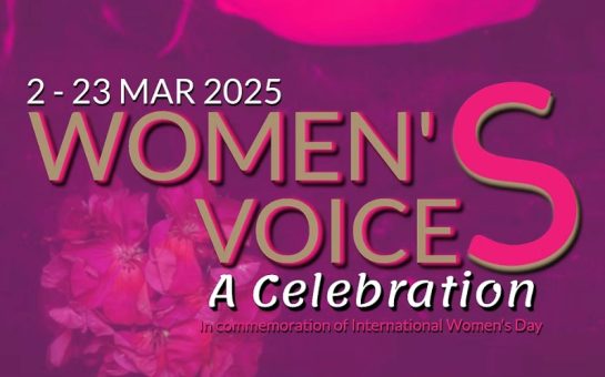 A poster for the IWD celebration at the Playground Theatre