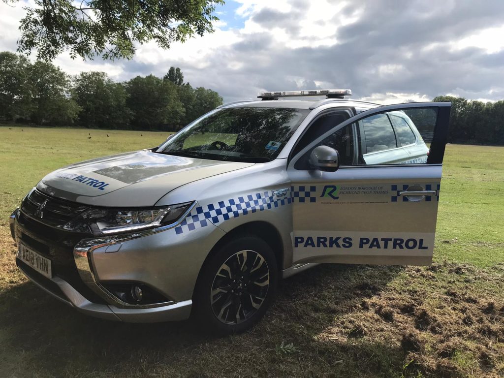 Park Guard on patrol for Richmond Council. 