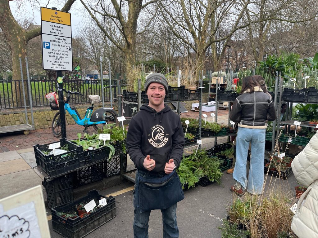 Tarn Osborne at his stall
