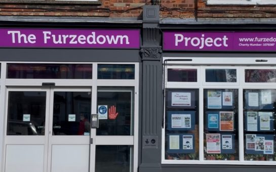 Exterior with sign of The Furzedown Project in Wandsworth